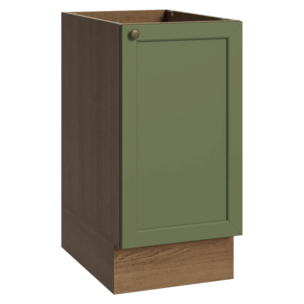 Balcão de Cozinha 40 x 60 cm 1 Porta (Sem Tampo) Rustic/Verde Vik Madesa