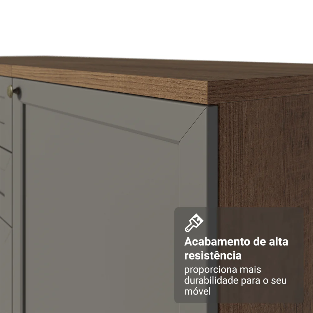 Balcão de Cozinha 40 cm 1 Porta Rustic/Cinza Vik Madesa - Image 8