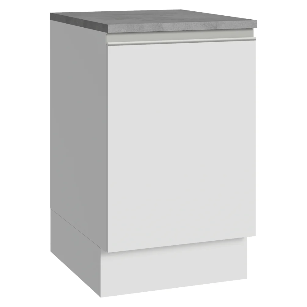 Balcão de Cozinha 50 x 60cm 1 Porta (Com Tampo) Branco Glamy Madesa
