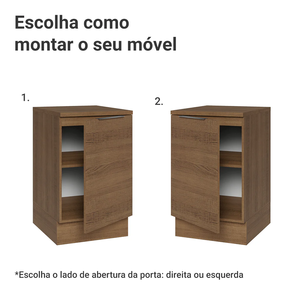 Balcão de Cozinha 50 x 60cm 1 Porta (Com Tampo) Rustic Stella Madesa - Image 4