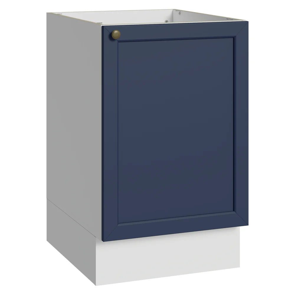 Balcão de Cozinha 50 x 60cm 1 Porta (Sem Tampo) Branco/Azul Vik Madesa