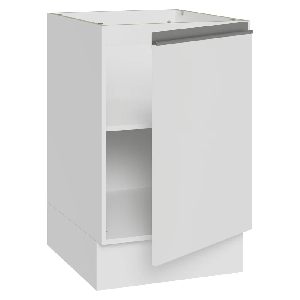 Balcão de Cozinha 50 x 60cm 1 Porta (Sem Tampo) Branco Glamy Madesa - Image 6