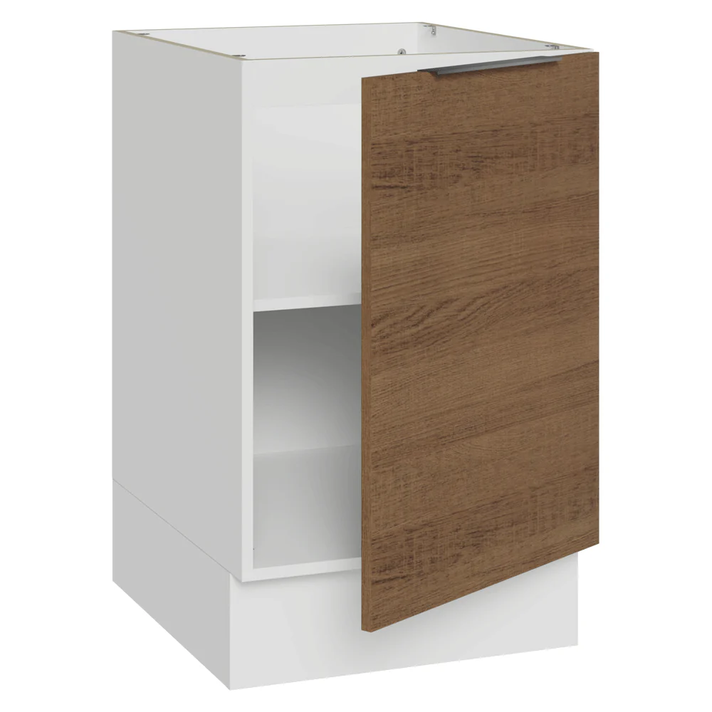 Balcão de Cozinha 50 x 60cm 1 Porta (Sem Tampo) Branco/Rustic Stella Madesa - Image 6