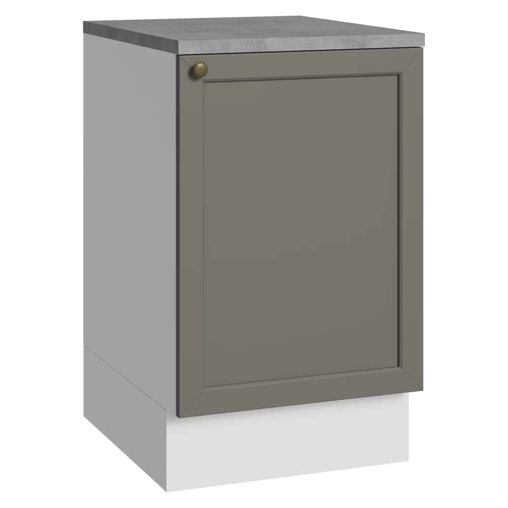 Balcão de Cozinha 50cm 1 Porta Branco/Cinza Vik Madesa