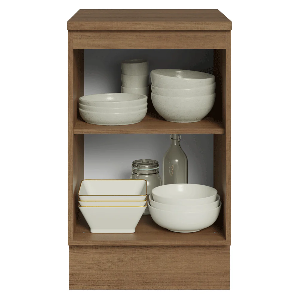 Balcão de Cozinha 50cm 1 Porta Rustic/Branco Glamy Madesa - Image 5
