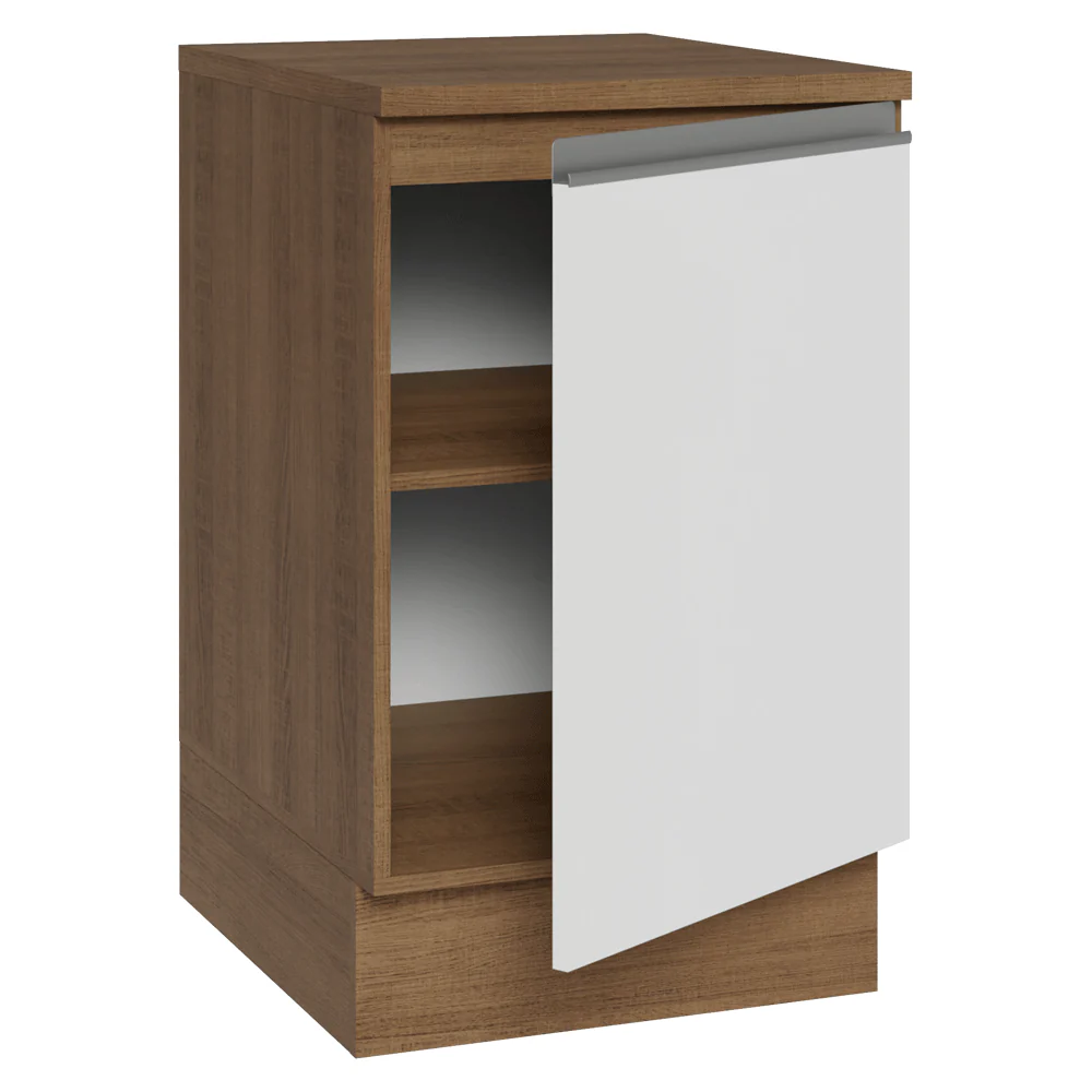 Balcão de Cozinha 50cm 1 Porta Rustic/Branco Glamy Madesa - Image 6