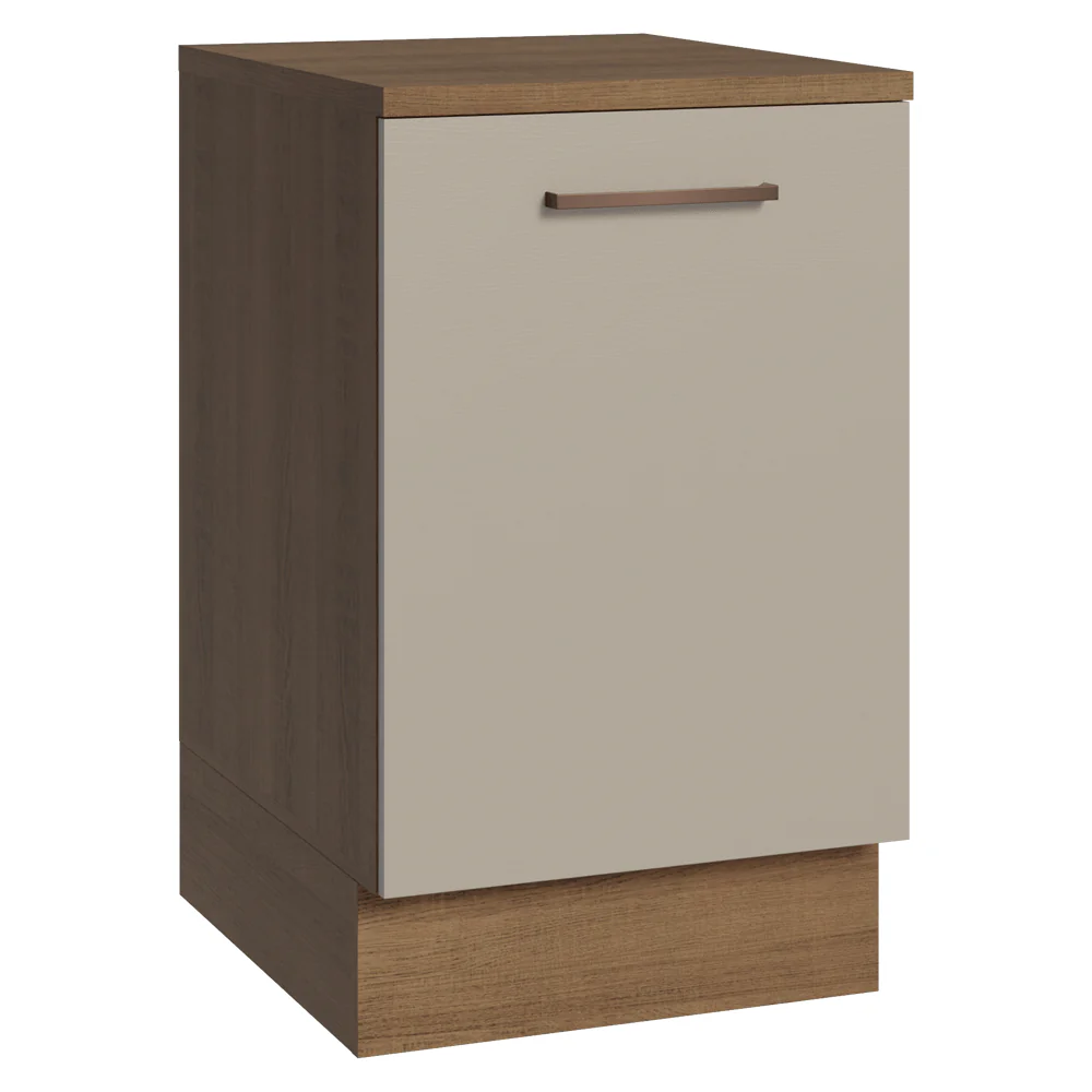 Balcão de Cozinha 50cm 1 Porta Rustic/Crema Agata Madesa