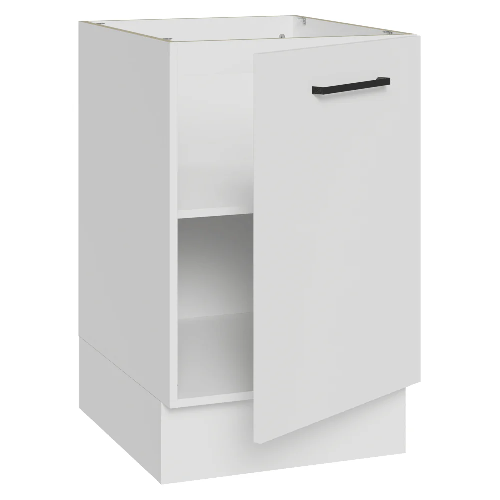 Balcão de Cozinha 50cm 1 Porta (Sem Tampo) Branco Agata Madesa - Image 6