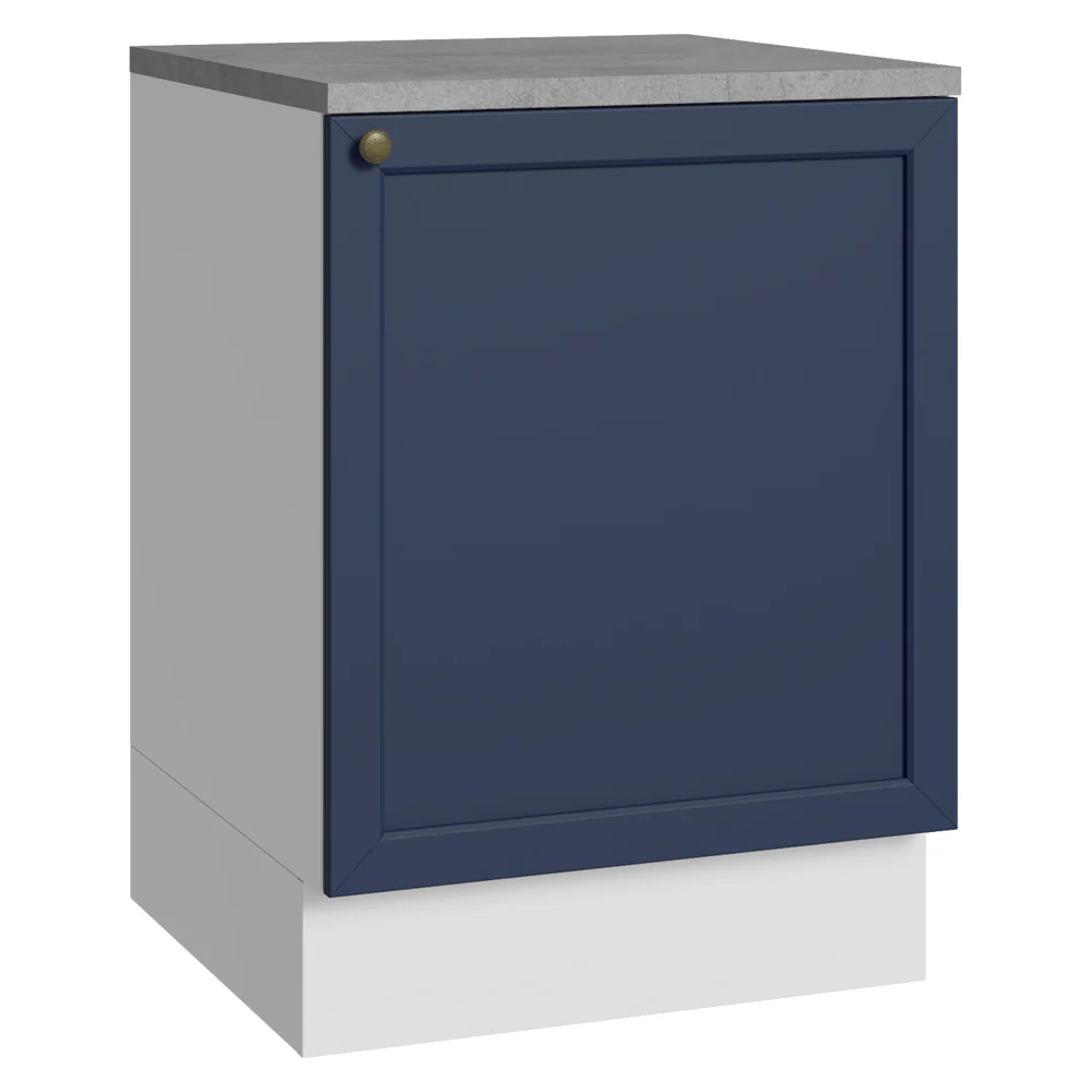 Balcão de Cozinha 60 cm 1 Porta Branco/Azul Vik Madesa