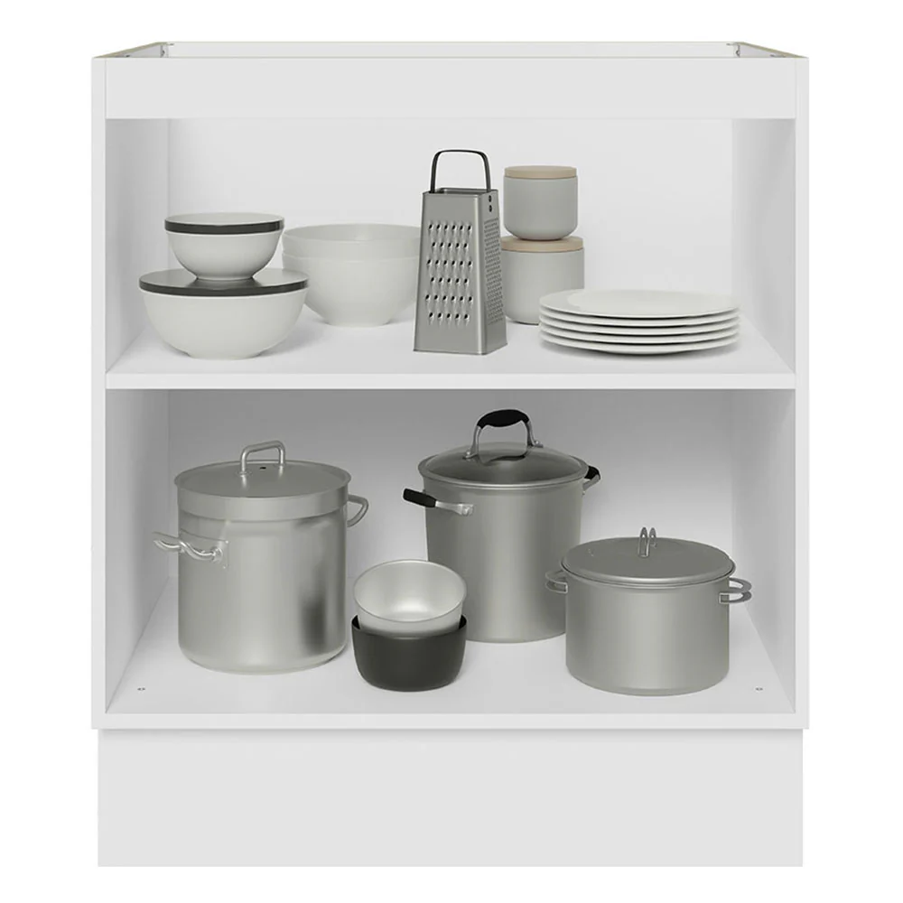 Balcão Cozinha 70 x 60 cm 2 Portas (Sem Tampo) Branco Stella Madesa - Image 4
