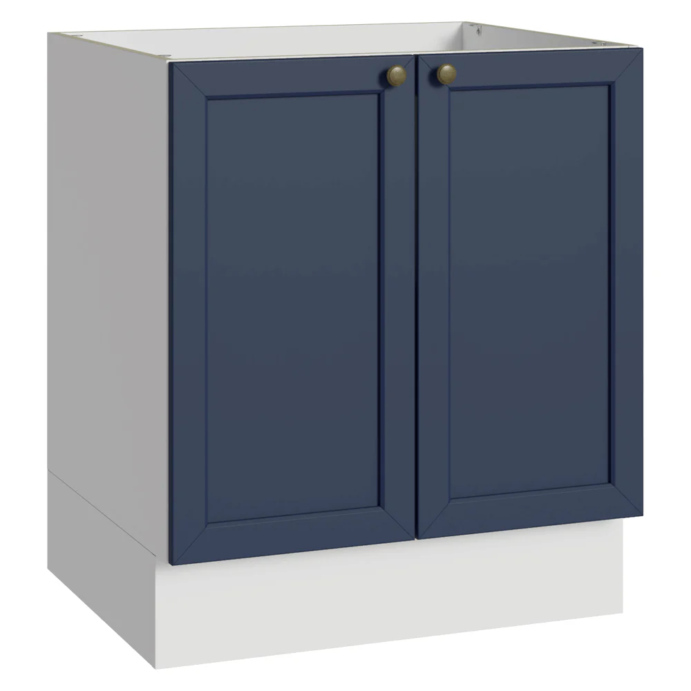 Balcão de Cozinha 70 x 60 cm 2 Portas (Sem Tampo) Branco/Azul Vik Madesa