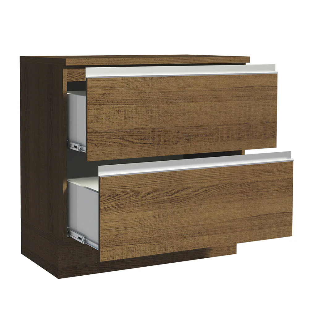 Balcão de Cozinha 80 x 60 cm 2 Gavetas (Com Tampo) Rustic Glamy Madesa - Image 3