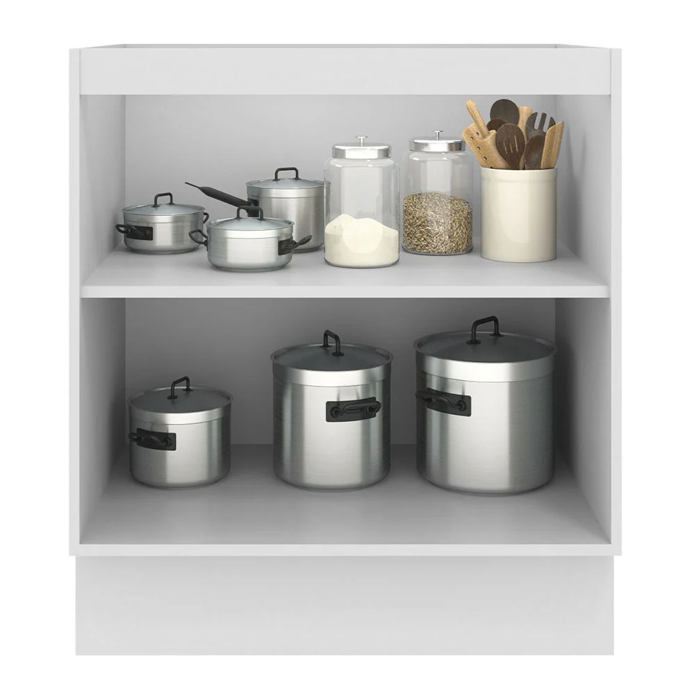 Balcão de Cozinha Madesa Agata 70 x 60 cm 2 Portas (Sem Tampo) Branco - Image 4
