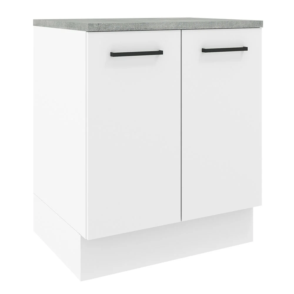 Balcão de Cozinha Madesa Agata 70 cm 2 Portas Branco