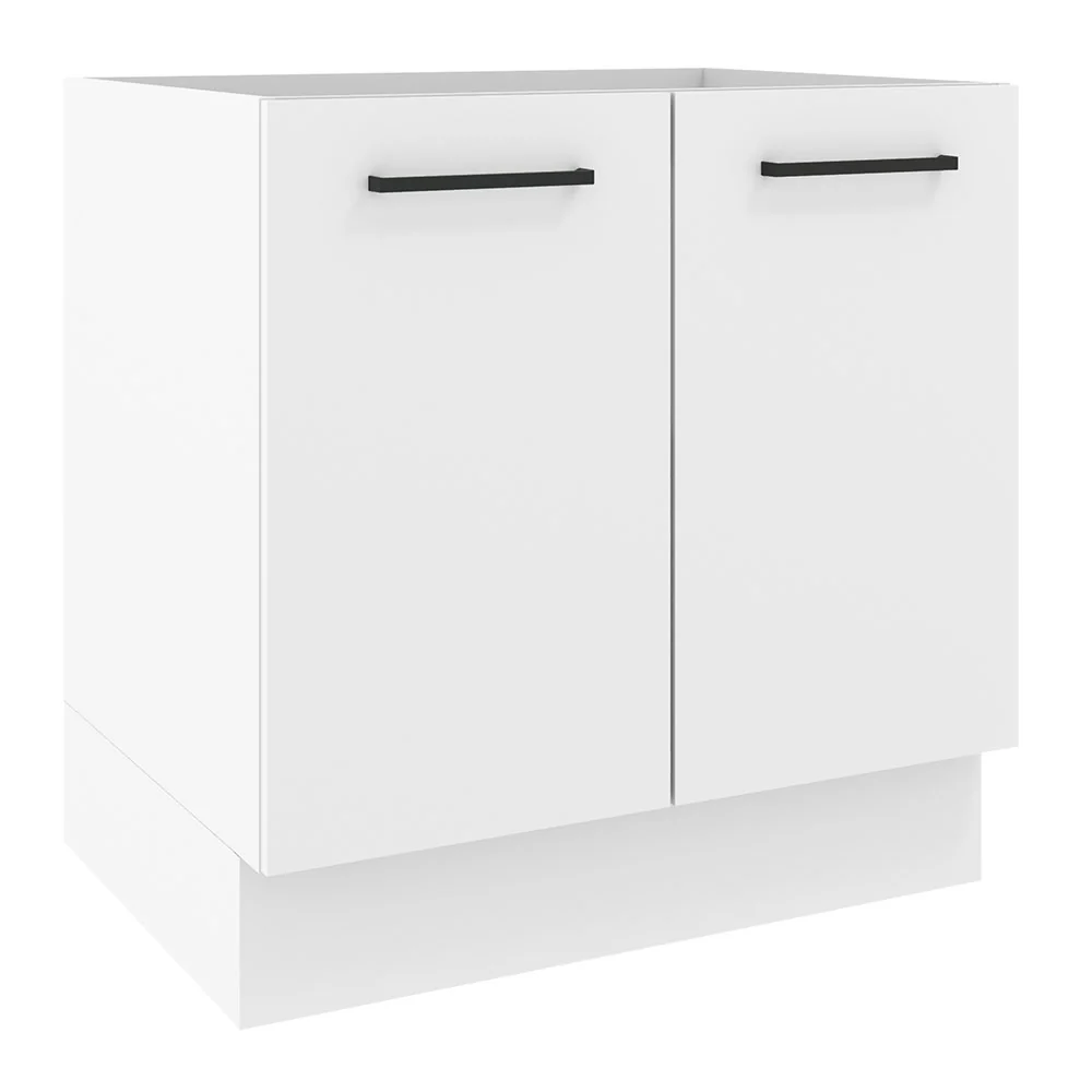 Balcão de Cozinha Madesa Agata 80 x 60 cm 2 Portas (Sem Tampo) Branco