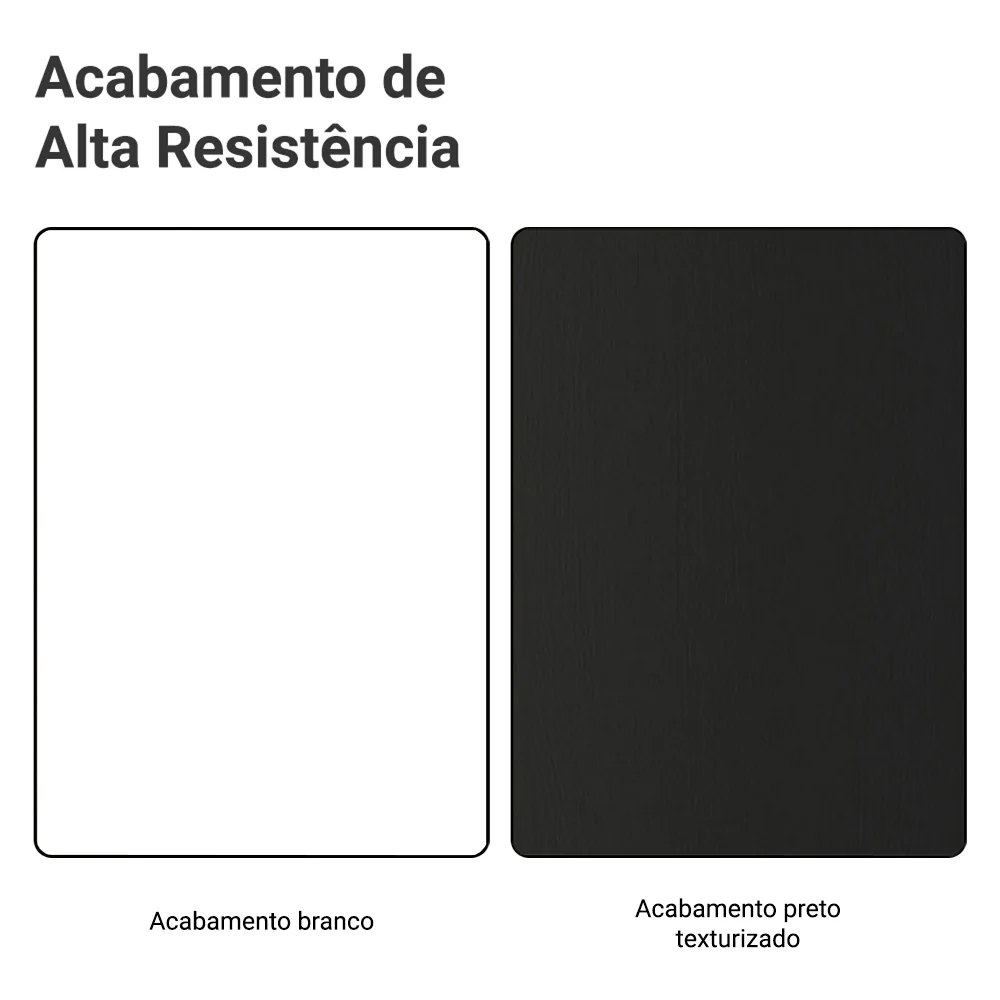 Balcão de Canto Madesa Glamy 1 Porta Branco/Preto - Image 9