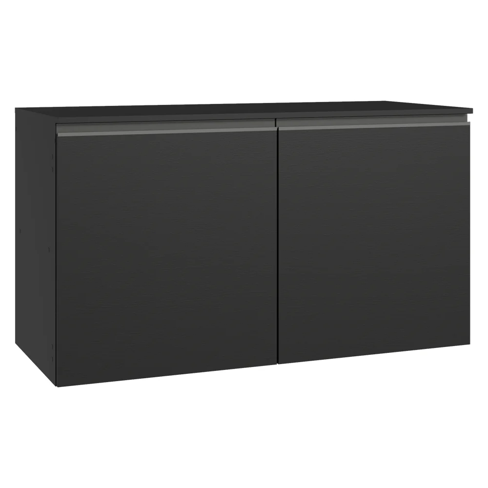 Balcão de Cozinha 120 cm 2 Portas Suspenso Preto Nice Madesa