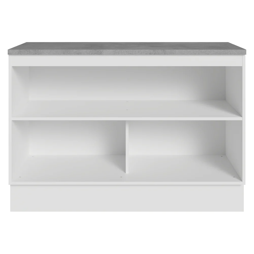 Balcão de Cozinha 120 x 60 cm 2 Portas (Com Tampo) Branco/Crema Vik Madesa - Image 12