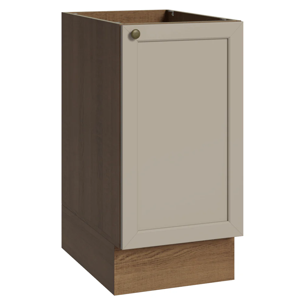 Balcão de Cozinha 40 x 60 cm 1 Porta (Sem Tampo) Rustic/Crema Vik Madesa