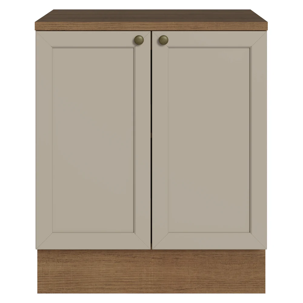 Balcão de Cozinha 70 cm 2 Portas Rustic/Crema Vik Madesa - Image 12