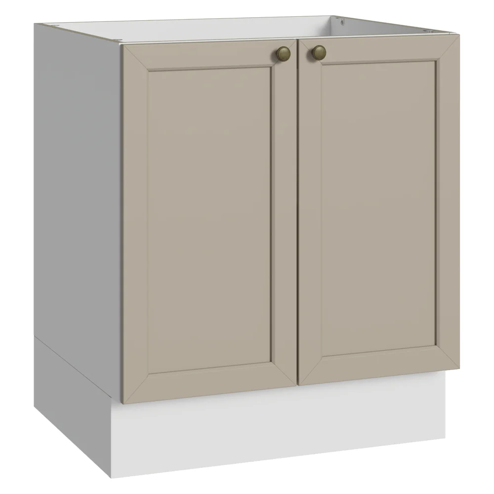 Balcão de Cozinha 70 x 60 cm 2 Portas (Sem Tampo) Branco/Crema Vik Madesa