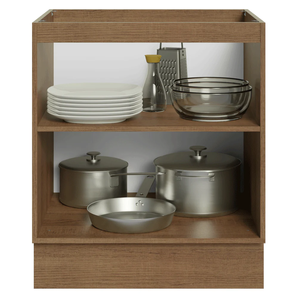 Balcão de Cozinha 70 x 60 cm 2 Portas (Sem Tampo) Rustic/Crema Vik Madesa - Image 4