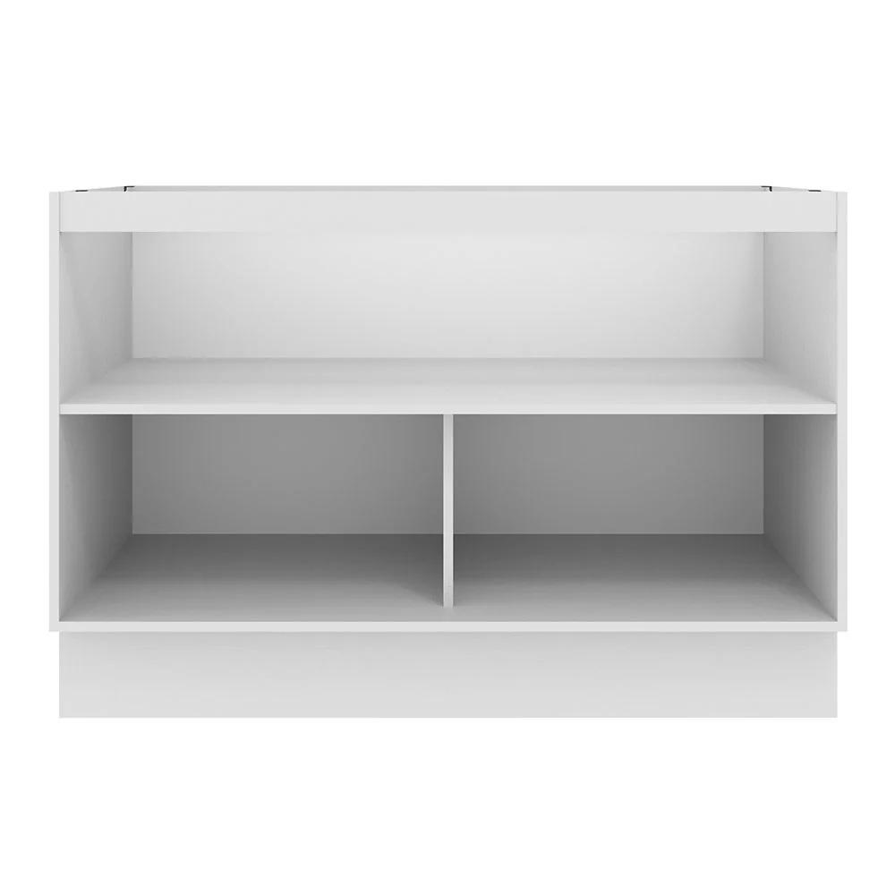 Balcão Gabinete de Pia Madesa Agata 2 Portas (Sem Tampo e Pia) Branco/Cinza - Image 10