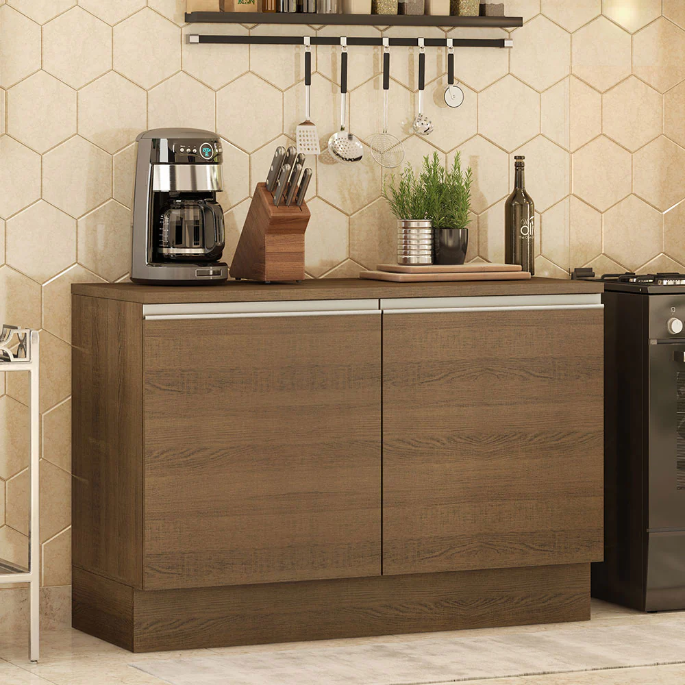 Balcão Gabinete Madesa Glamy 120 x 60 cm 2 Portas (Com Tampo) Rustic - Image 2