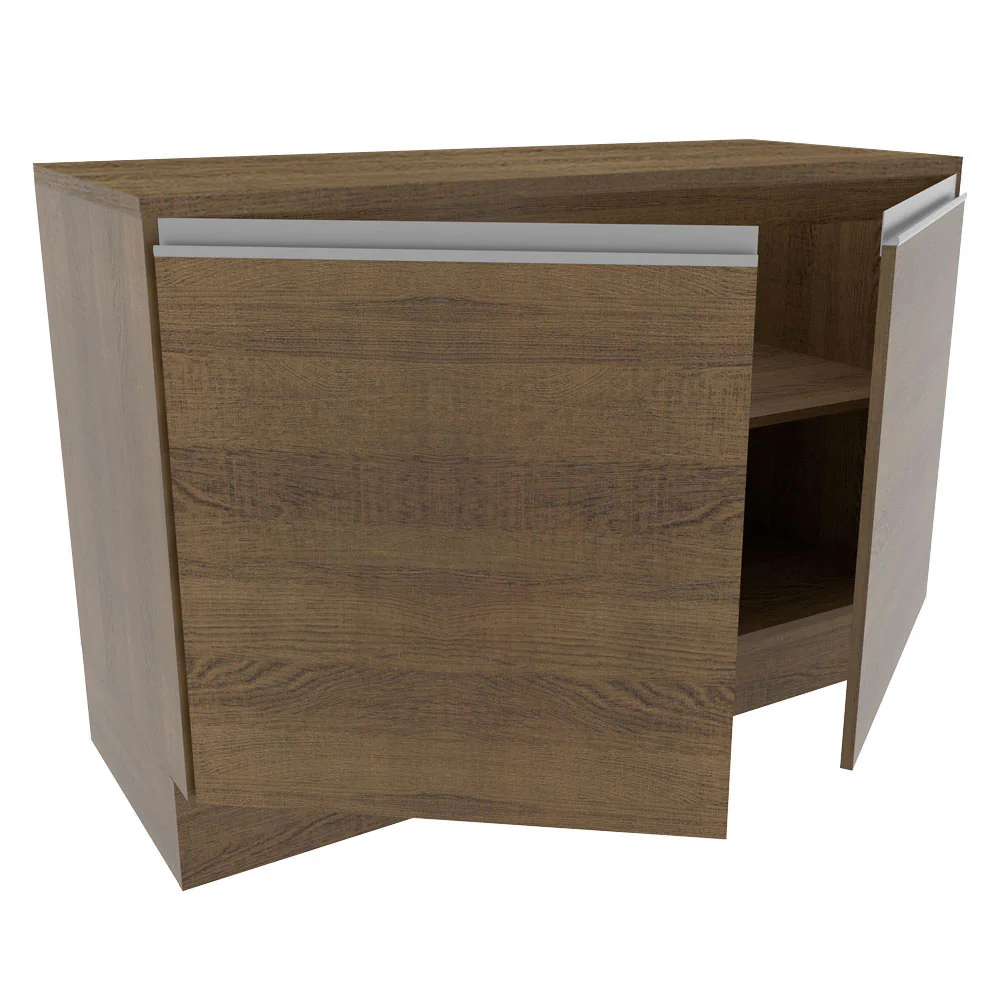 Balcão Gabinete Madesa Glamy 120 x 60 cm 2 Portas (Com Tampo) Rustic - Image 5
