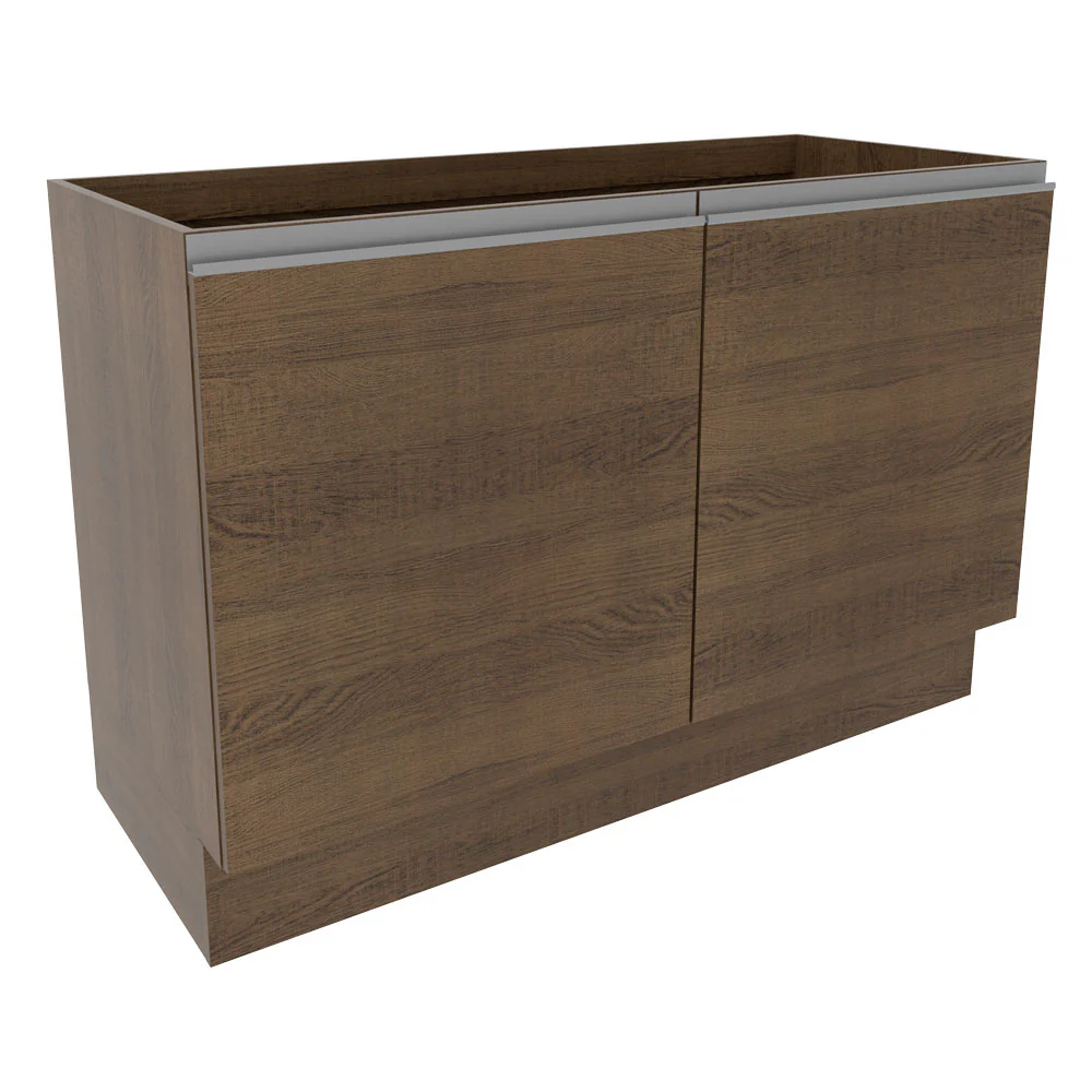 Balcão Gabinete de Pia Madesa Glamy 120 cm 2 Portas (Sem Tampo e Pia) Rustic