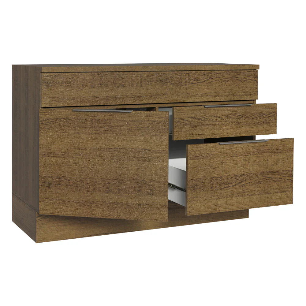 Balcão Gabinete 120 cm 1 Portas e 2 Gavetas (Com Tampo) Rustic Stella Madesa - Image 4