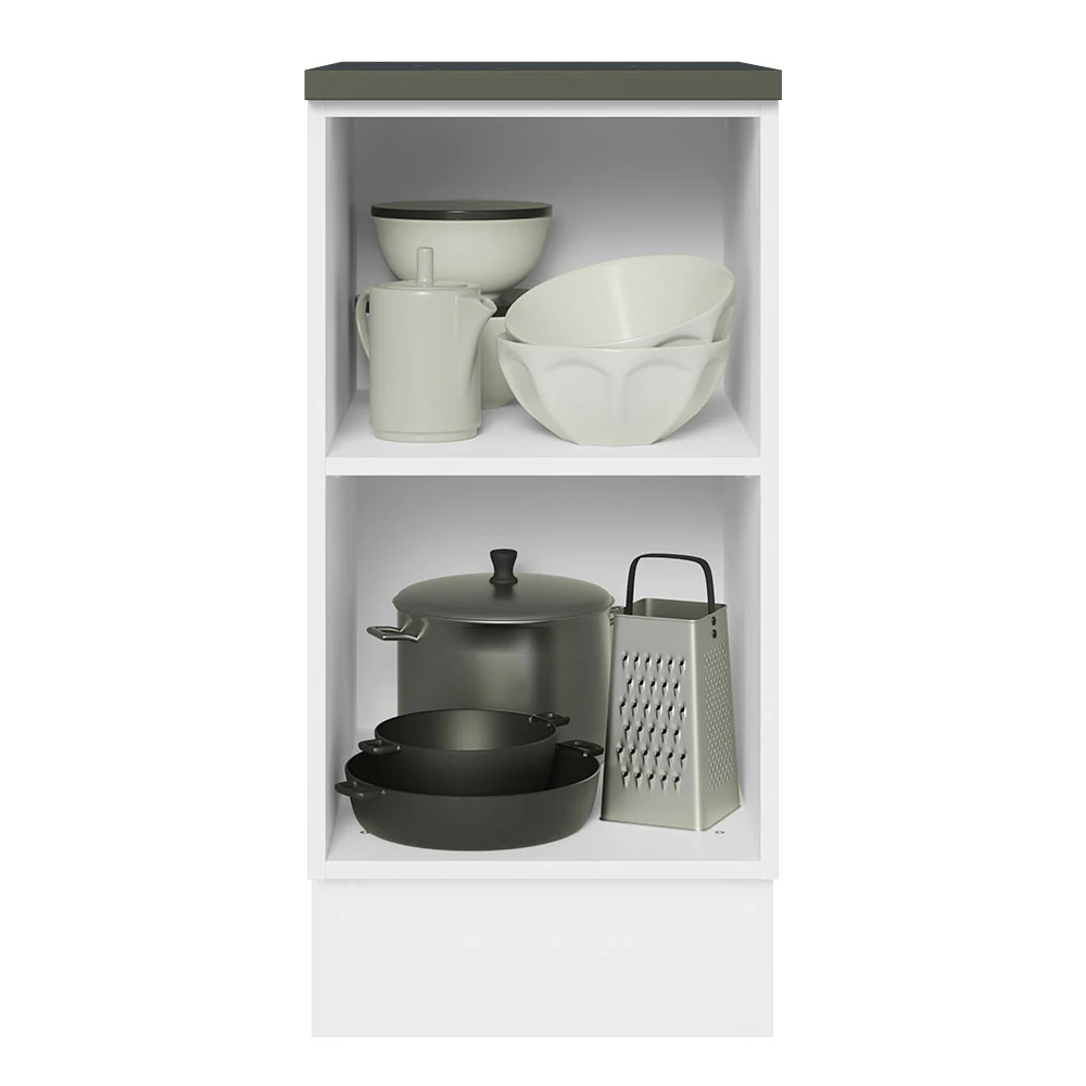 Balcão Madesa Acordes 100% MDF 40 cm 1 Porta Branco Brilho - Image 3
