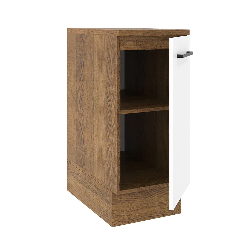 Balcão Madesa Agata 35 x 60 cm 1 Porta (Com Tampo) Rustic/Branco - Image 4