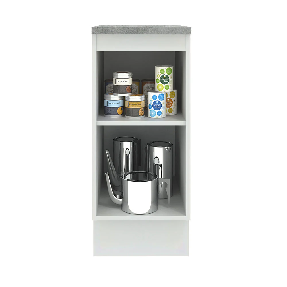 Balcão Madesa Agata 35 cm 1 Porta Branco/Cinza - Image 3