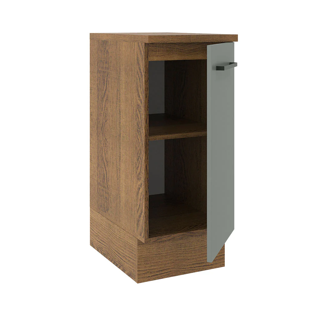 Balcão Madesa Agata 35 x 60 cm 1 Porta (Com Tampo) Rustic/Cinza - Image 4