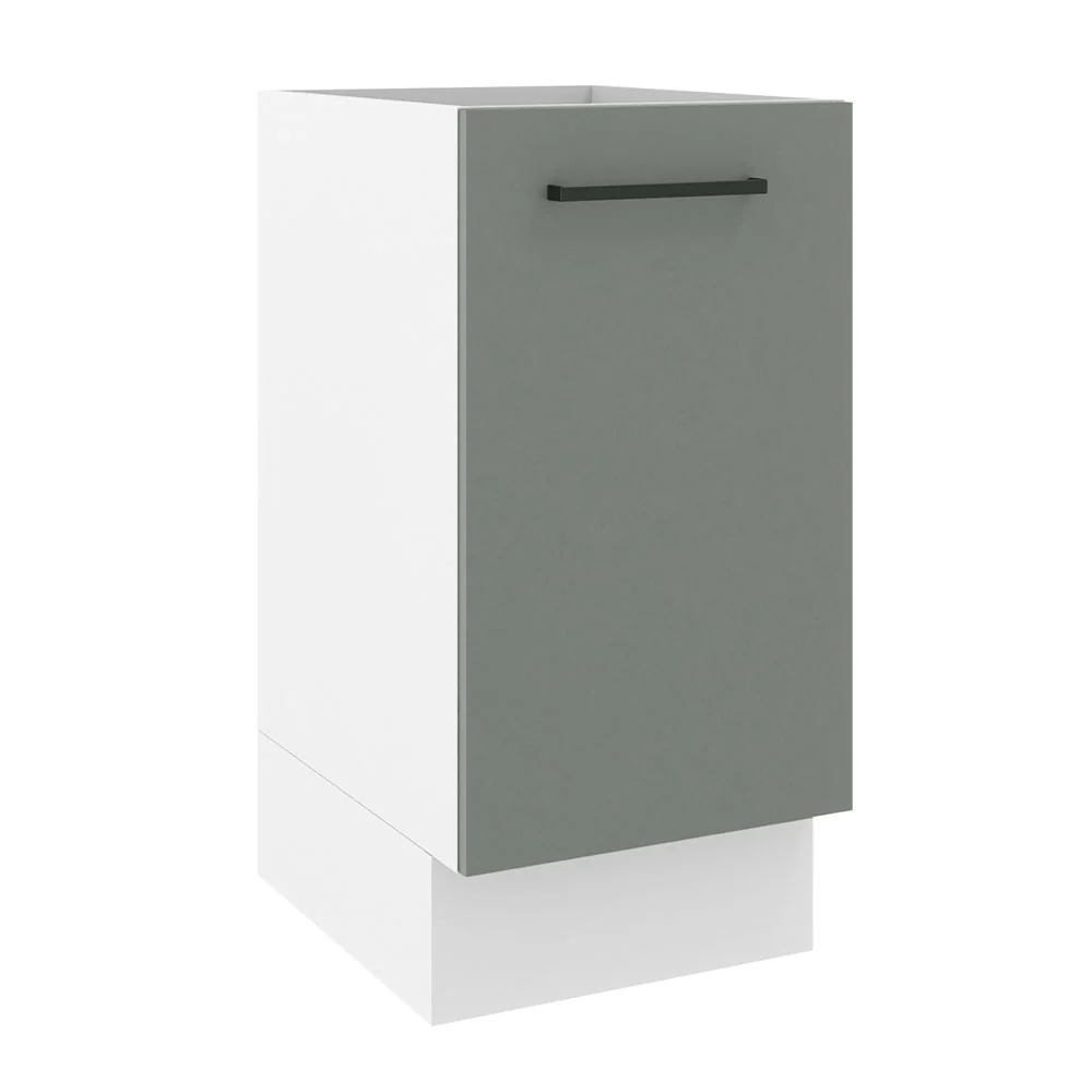 Balcão Madesa Agata 40 x 60 cm 1 Porta (Sem Tampo) Branco/Cinza