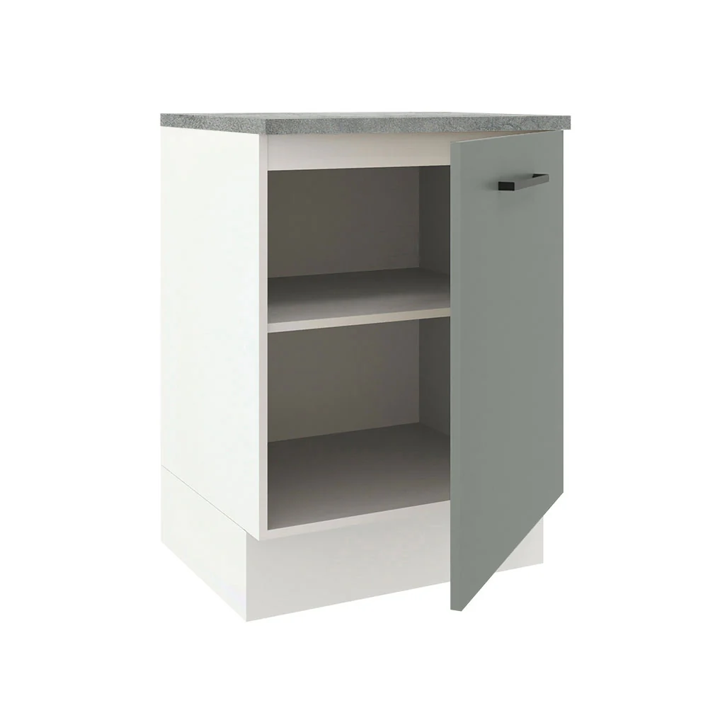 Balcão Madesa Agata 60 cm 1 Porta Branco/Cinza - Image 4