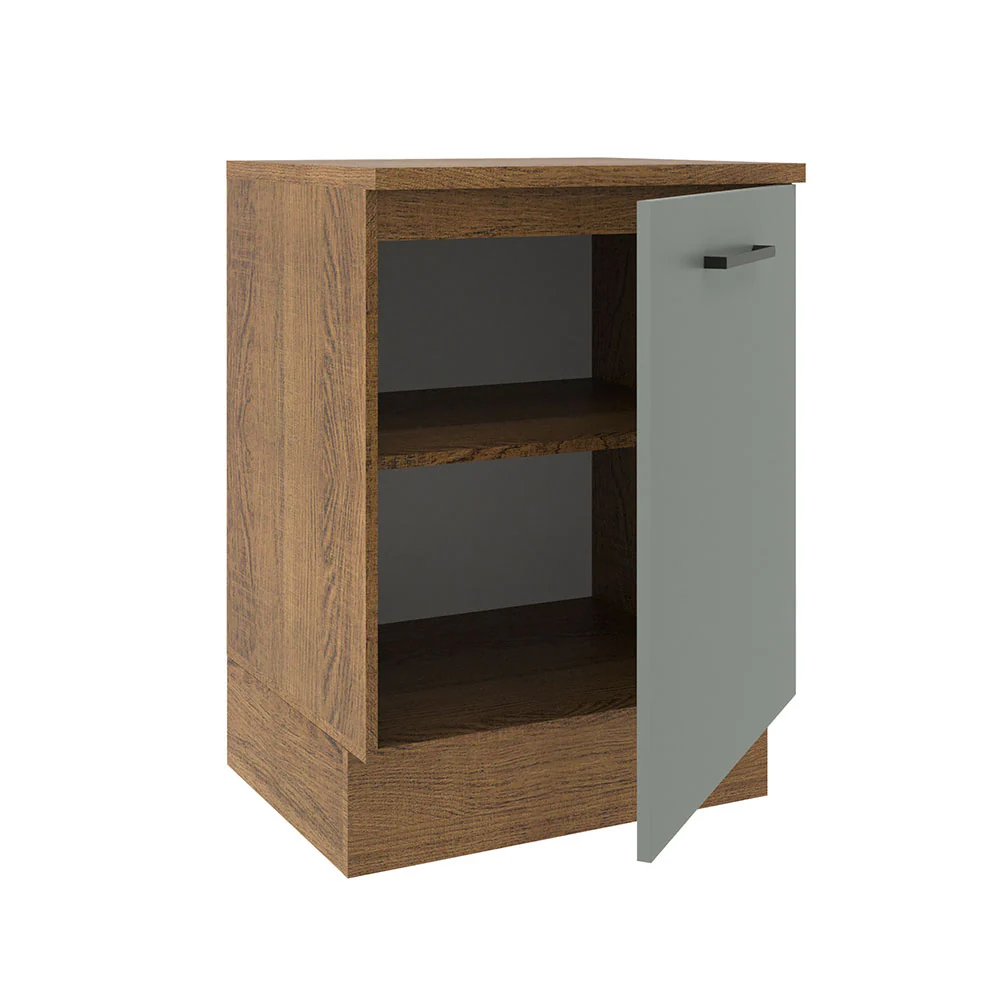 Balcão Madesa Agata 60 cm 1 Porta Rustic/Cinza - Image 4