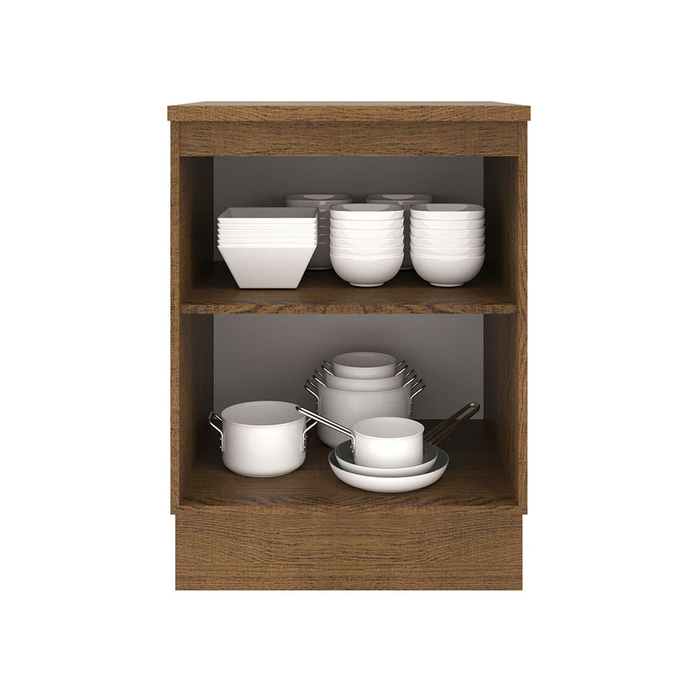 Balcão Madesa Agata 60 cm 1 Porta Rustic/Preto - Image 3