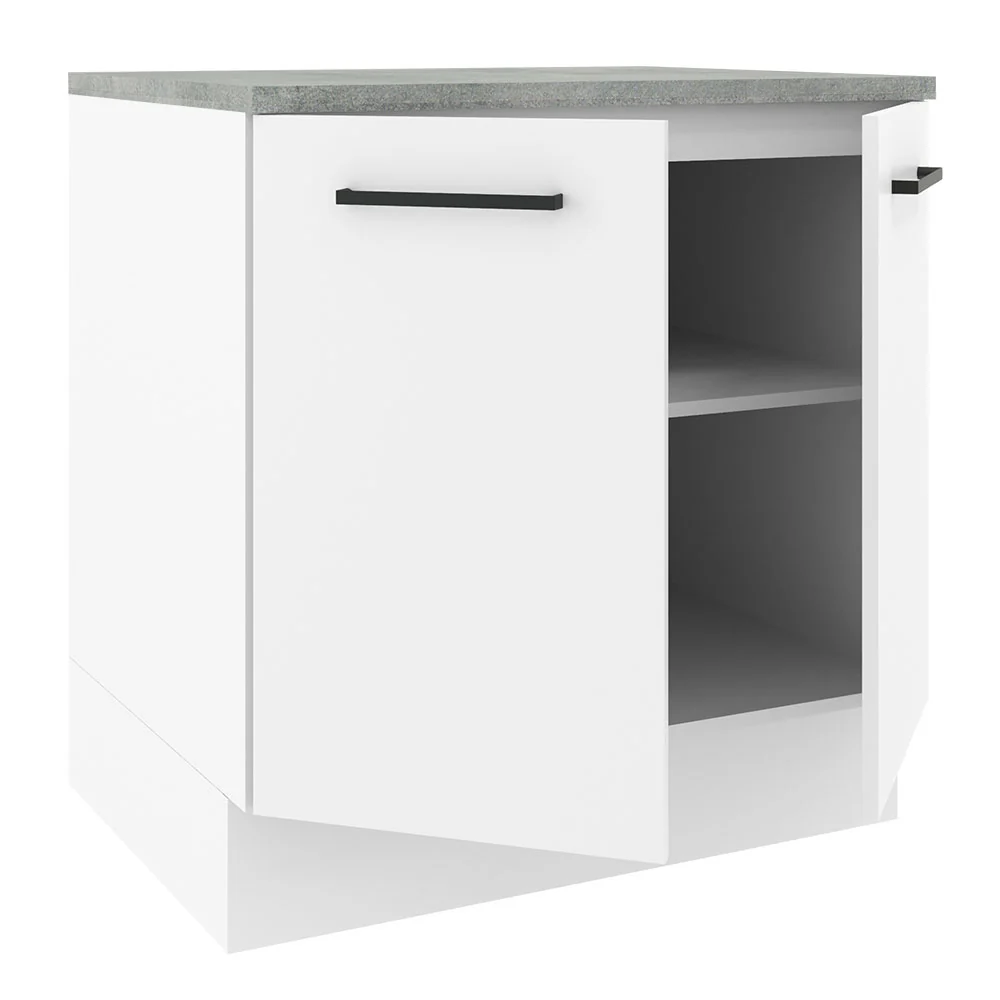 Balcão Madesa Agata 80 x 60 cm 2 Portas (Com Tampo) Branco - Image 4