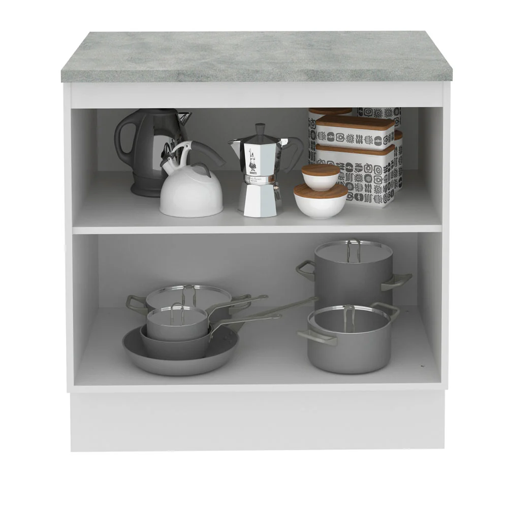 Balcão Madesa Glamy 80 cm 2 Portas Branco - Image 3