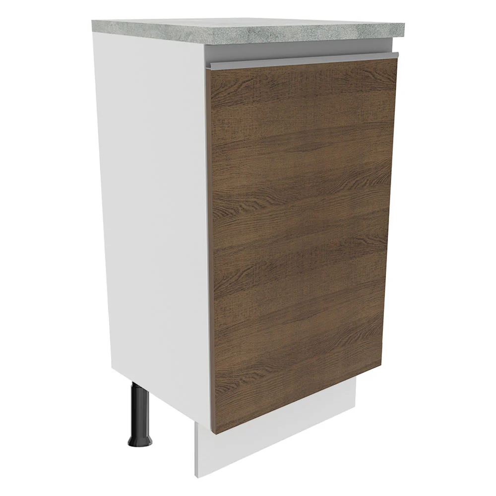 Balcão Madesa Glamy 40 cm 1 Porta Branco/Rustic