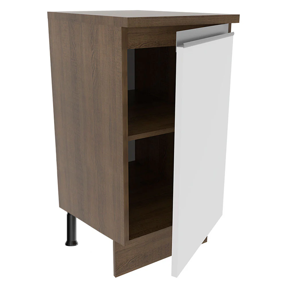 Balcão Madesa Glamy 40 x 60 cm 1 Porta (Com Tampo) Rustic/Branco - Image 4