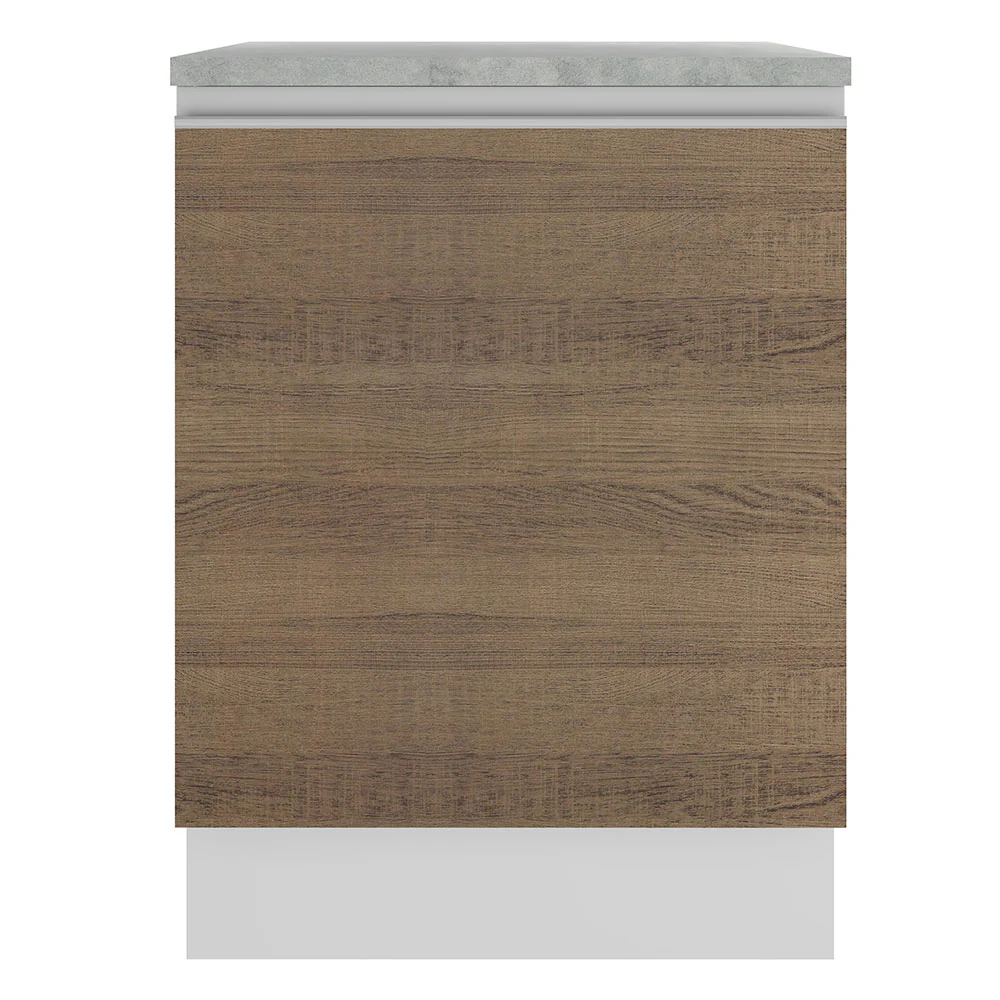 Balcão Madesa Glamy 60 x 60 cm 1 Porta (Com Tampo) Branco/Rustic - Image 10