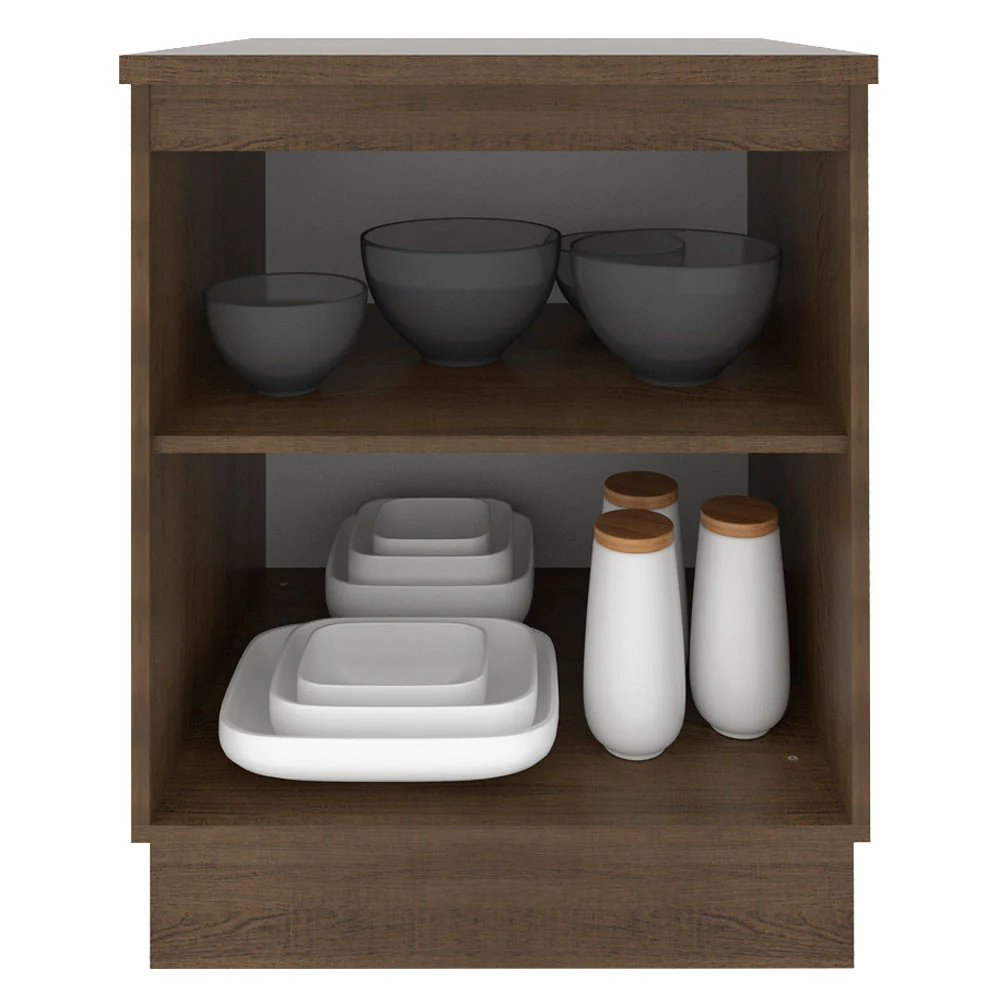 Balcão Madesa Glamy 60 cm 1 Porta Rustic/Preto - Image 3