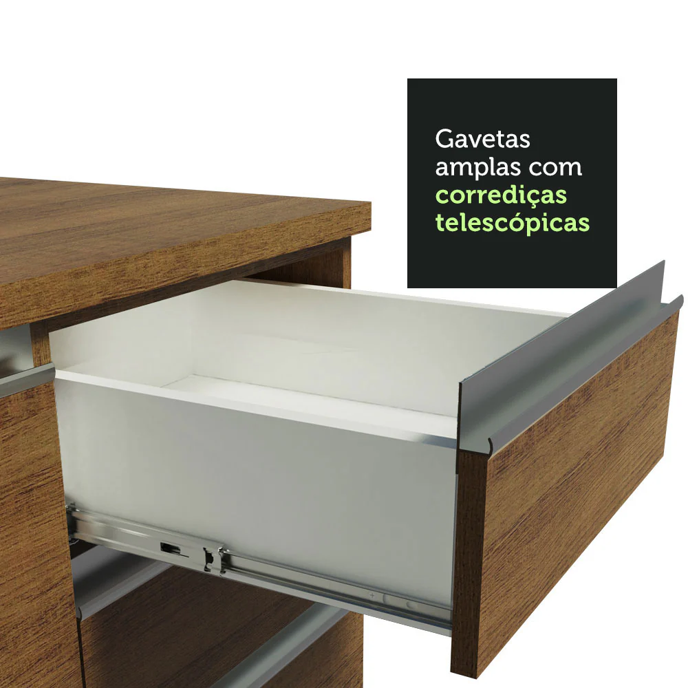 Balcão Madesa Glamy 60 cm 3 Gavetas Rustic - Image 6