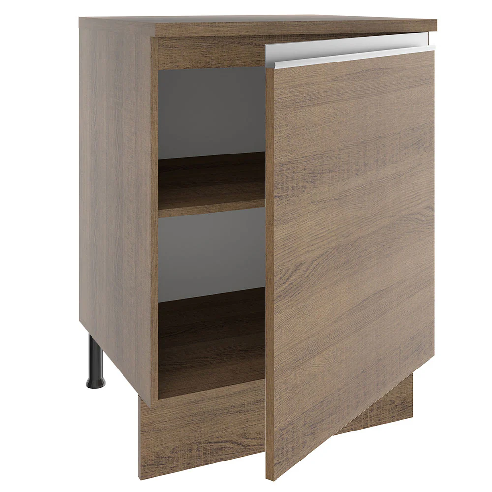 Balcão Madesa Glamy 60 x 60 cm 1 Porta (Com Tampo) Rustic - Image 4