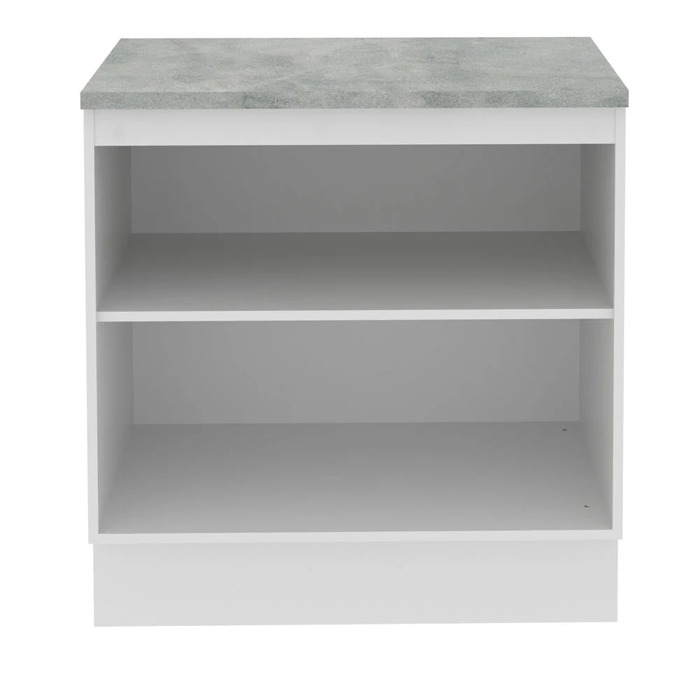 Balcão Madesa Glamy 80 cm 2 Portas Branco/Preto - Image 10