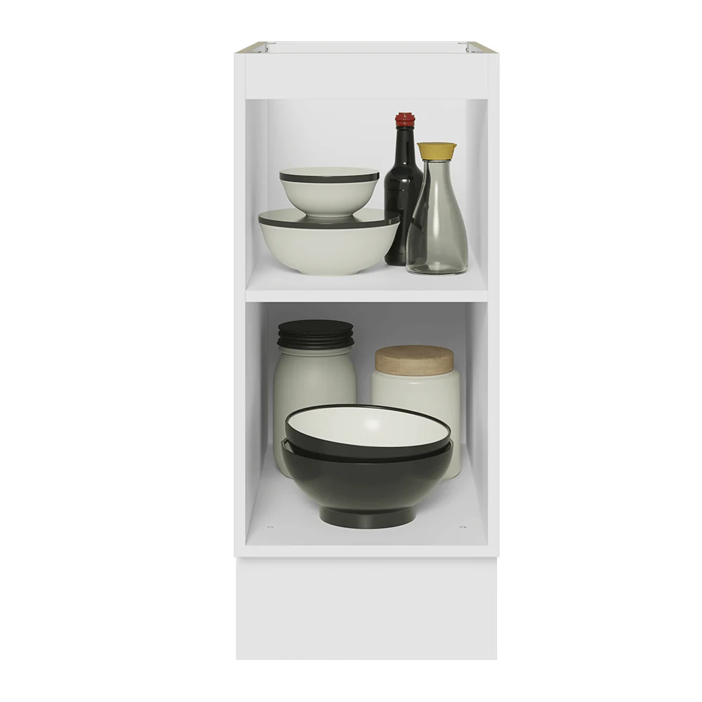 Balcão de Cozinha 35 x 60 cm 1 Porta (Sem Tampo) Branco/Cinza Lux Madesa - Image 4