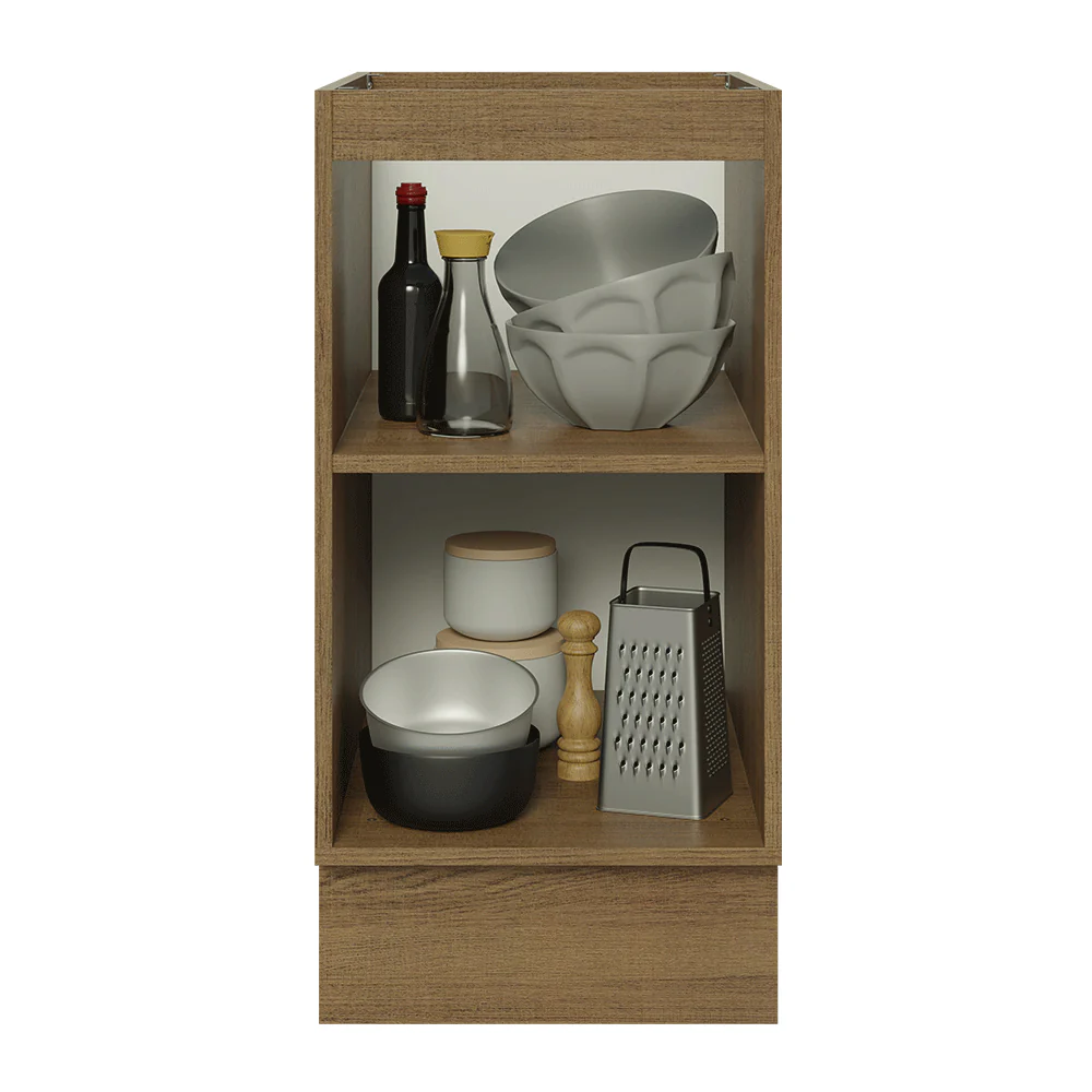 Balcão de Cozinha 40 x 60 cm 1 Porta (Sem Tampo) Rustic/Cinza Lux Madesa - Image 4